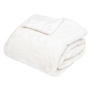 Plaid Fourrure Métallisé Polyester Blanc 130x180 cm Atmosphera