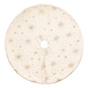 Atmosphera Cache-Pied Sapin Duveteux Ivoire Étoiles Dorées Ø90cm