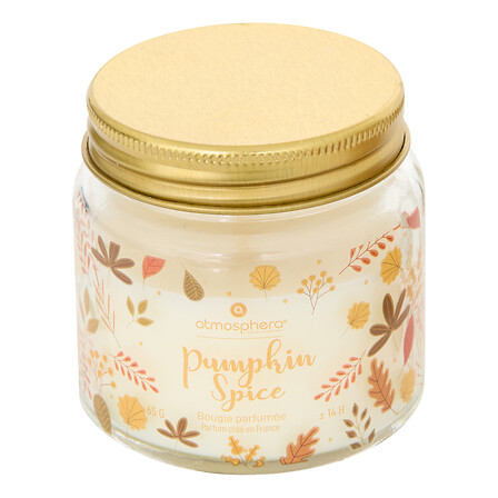 Bougie parfumée Atmosphera Potiron Épicé 65g – 14h
