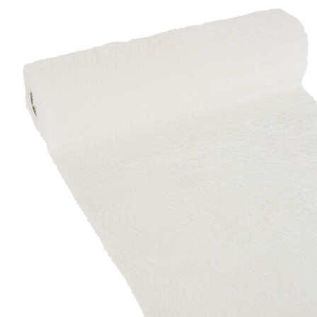 Atmosphera Tissu Fausse Fourrure Blanc 28x300 cm