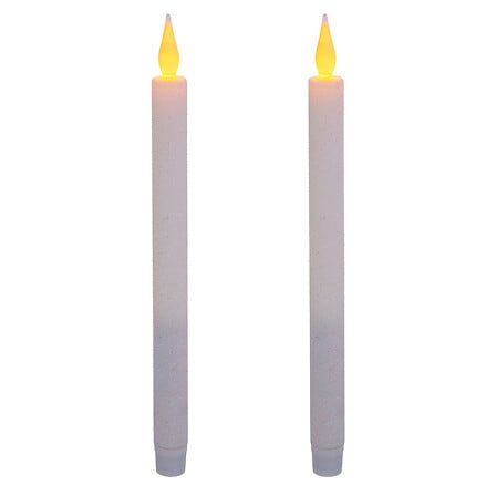 Atmosphera Lot de 2 Bougies Bâtons LED Pailletées Blanches