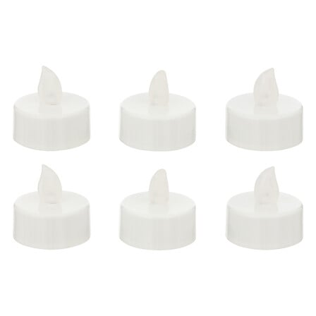 Atmosphera - Lot de 6 Bougies Chauffe-plats LED Blanches Plastique