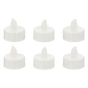 Atmosphera - Lot de 6 Bougies Chauffe-plats LED Blanches Plastique