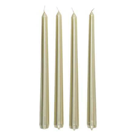 Atmosphera Lot de 4 Bougies Bâton Satin Or 192g