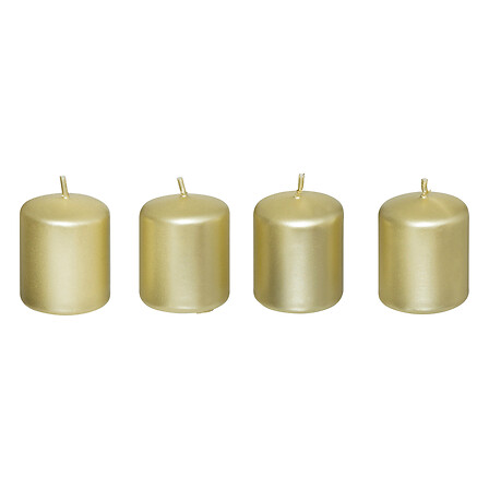 Atmosphera Lot 4 Bougies Votives Satin Or 160g
