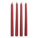 Lot de 4 bougies bâton 192 g satin rouge