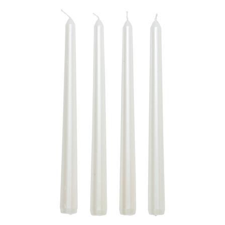 Atmosphera 4 Bougies Bâton Blanches Satinées 192g