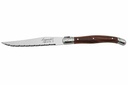 Laguiole PREMIUM LINE Couteaux à Steak dentés, Coffret 6 Bois Foncé