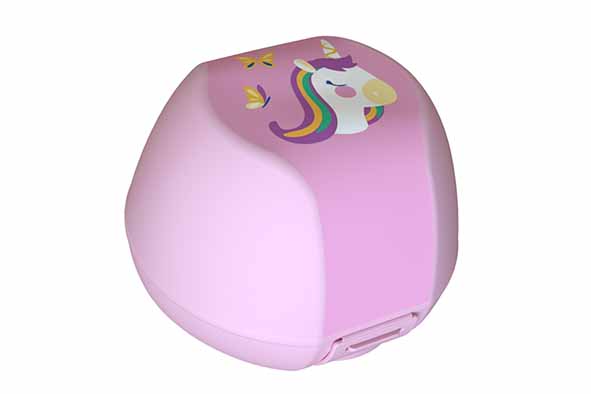 Day to Day Boîte à goûter enfant Licorne Rose D9,5xH7,5cm