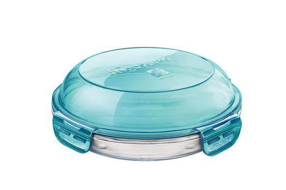Bormioli Rocco FRIGOVERRE Boîte Alimentaire Ronde Verre Hermétique Ø22cm Turquoise