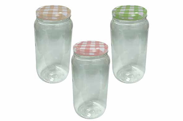 Hega Hogar Bocak Rangement Plastique 0,94L Couvercles Vichy Assortis - 3 Couleurs Disponibles