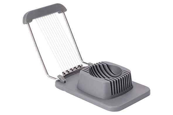 Coupe-œufs Cosy & Trendy, plastique gris pour œufs durs