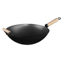 Wok 5Five Tio 35cm Acier Noir Manche Bois Anti-adhérent