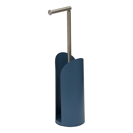 Dérouleur papier toilette 5Five, sur pied, réserve, acier bleu