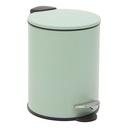 5Five Poubelle à pédale Colors 3L métal vert céladon fermeture douce