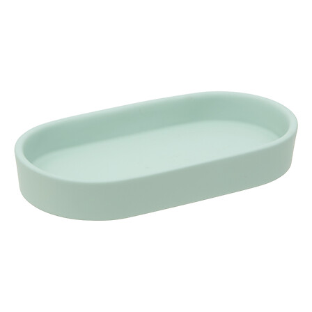 5Five Plateau Décoratif Ovale Strio Grès Vert Céladon