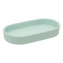 5Five Plateau Décoratif Ovale Strio Grès Vert Céladon