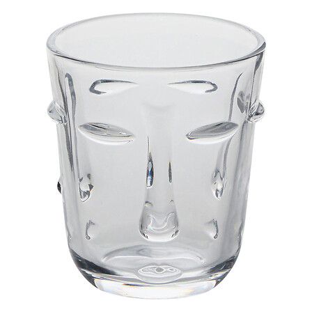 Atmosphera Gobelet bas Visage Verre Transparent 30 cl