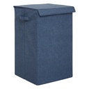 Panier à linge 5Five Colorama 74L bleu avec couvercle