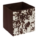 Boîte Rangement Cube 5Five Mix'n Modul Marron Motif Vache 31x31x31 cm