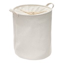 5Five Panier à linge 60L Beige Tissu avec Cordons