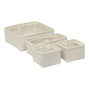 5Five Simply Smart Lot 4 Paniers Rangement Bouclette Blanc