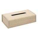Boîte à mouchoirs 5Five Stemy effet rotin beige 26x8x14 cm