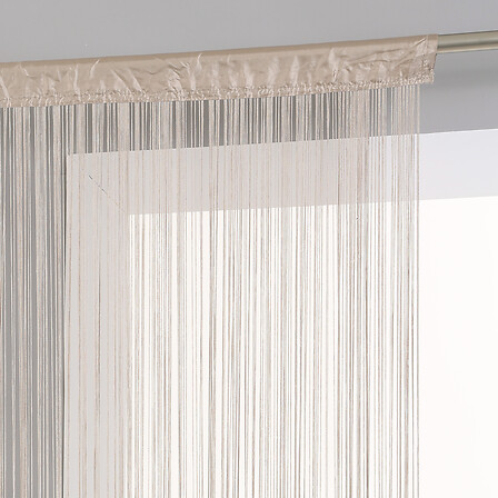 Atmosphera Rideau de fils Voilage Lin Beige 90x200 cm