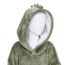 Atmosphera Sweat Plaid à Capuche Dinosaure Flanelle Sherpa Vert Enfant