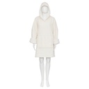 Atmosphera Plaid à Capuche Doux Bouclette Ivoire