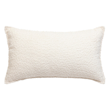 Coussin bouclette Atmosphera Soana ivoire 30x50 cm