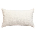 Coussin bouclette Atmosphera Soana ivoire 30x50 cm