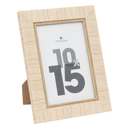 Cadre photo Atmosphera Thea 10x15 cm beige à poser
