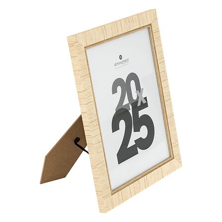 Cadre photo Théa Atmosphera 20x25 cm beige effet bois à poser