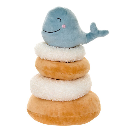 Atmosphera Tour Empilable Noa Baleine Jouet Éveil 20cm Polyester