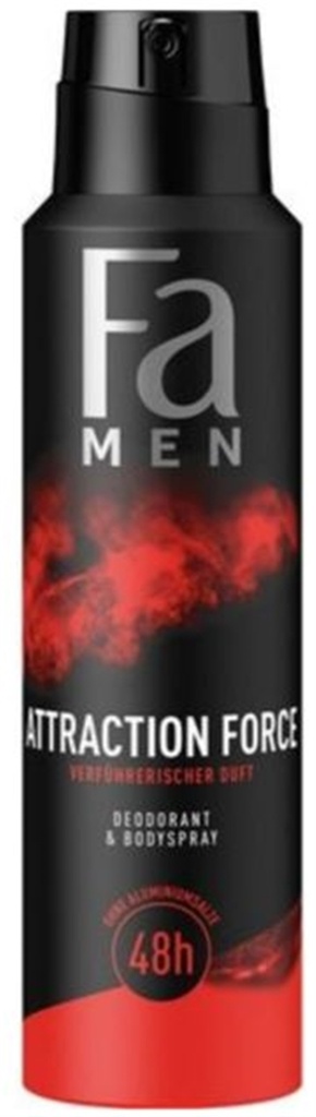 Fa Men Déodorant Spray Attraction Force 48h Sans Aluminium 150ml