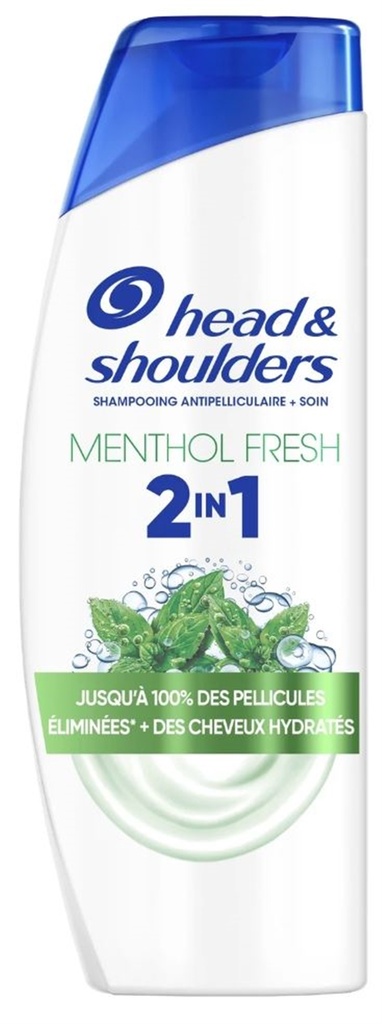 Head & Shoulders Shampoing Menthol Fresh 2 en 1 Antipelliculaire 300ml