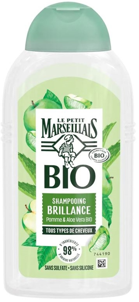 Le Petit Marseillais Shampoing BIO Brillance Pomme Aloé Vera 250ml