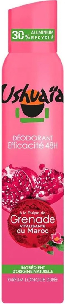 Ushuaia Déodorant Grenade du Maroc 200ml Efficacité 48H