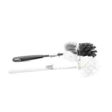 BROSSE DE WC SEULE AVEC NETTOYEUR DE SOUS BORDS - 2 COULEURS DISPONIBLES