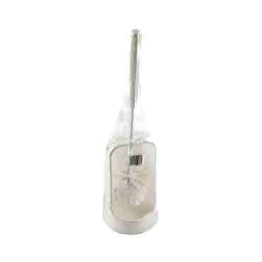 BROSSE WC AVEC SOCLE EN PLASTIQUE - BLANC