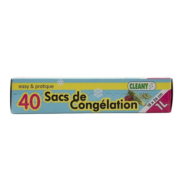 SACS DE CONGÉLATION DE 1 LITRE - 40 PIÈCES - ÉPAISSEUR 20mu