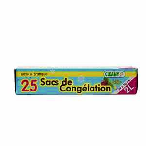 SACS DE CONGÉLATION DE 2 LITRES - 25 PIÈCES - ÉPAISSEUR 20mu