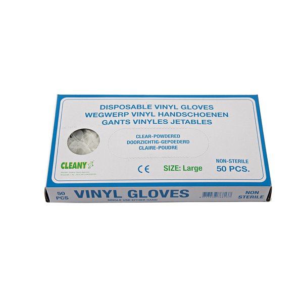 GANTS VINYLE TAILLE L - 50 PIÈCES