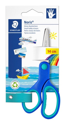 Staedtler Noris Ciseaux Loisirs Gaucher Bouts Ronds 14cm Bleu