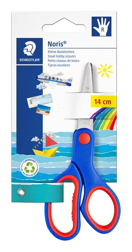 Staedtler Noris Ciseaux Droitier 14cm Enfants Loisirs Créatifs Bleu/Rouge