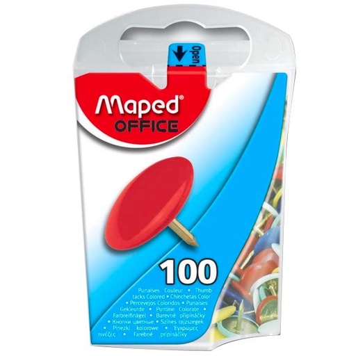 MAPED 100 PUNAISES COULEUR