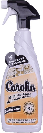CAROLIN SPRAY DÉGRAISSANT - SAVON NOIR - 650ML