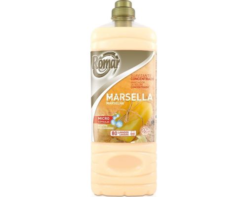 Romar Adoucissant Concentré Savon de Marseille 2L 80 Lavages Micro-capsules