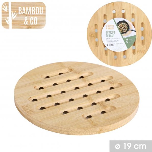 BAMBOU & CO - DESSOUS DE PLAT ROND EN BAMBOU